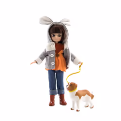 Lottie Dolls Walk in the Park, Poupée mannequin, Femelle, 3 an(s), Fille, Bleu, Marron, Gris, Blanc