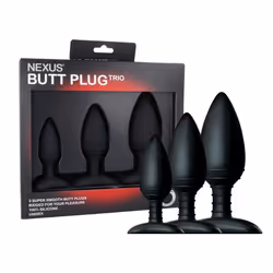 Nexus Trio Plug anal Noir Silicium 3 pièce(s)