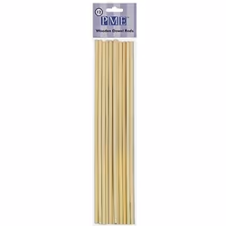 PME Wooden Dowel Rods, 300 mm, 68 g, 8 mm, 76 mm, 388 mm, Blister