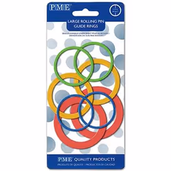 PME Large Rolling Pin Guide Rings Silicone Surface lisse 44 mm
