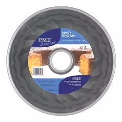 PME Non Stick Ring Pan, Anneau de gâteau, Rond, Surface strié, Gris, Acier au carbone, Gris