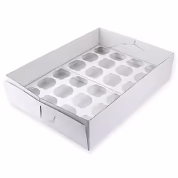 PME Cupcake box, Boîte de conservation à gâteau, Rectangulaire, Blanc, Carton, 310 mm, 430 mm