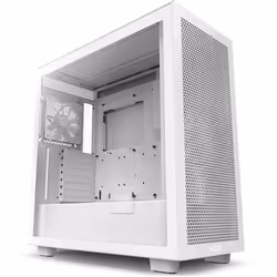 NZXT H7 Flow, Midi Tower, PC, Blanc, ATX, EATX, micro ATX, Mini-ITX, Acier galvanisé, Verre trempé, Jouer