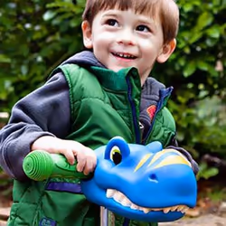 Scootaheadz Timmy T-Rex Décoration guidon Bleu