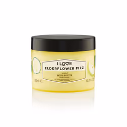 I LOVE Elderflower Fizz, Beurre, Hydratant, Nourrissant, Régénération, 300 ml, Noix de coco, Beurre de karité