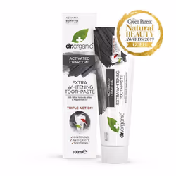 Dr Organic Charcoal, Dentifrice blanchissant, 100 ml, Adultes/Enfants, Pâte, Glycerin, Aloe Barbadensis Leaf Juice, Sorbitol, ...