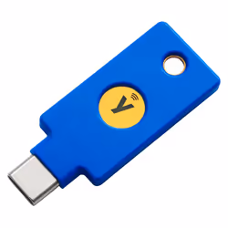 Yubico Security Key, Windows 10, Mac OS, Android, Bleu, USB-C, FIDO 2 Certified, FIDO Universal 2nd Factor (U2F) Certified