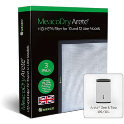 Dry Arete H13 filtre hepa, compatible avec de 10L et 12L déshumidificateurs, de pack de 3 filtres, élimine la poussière, les allergènes et les