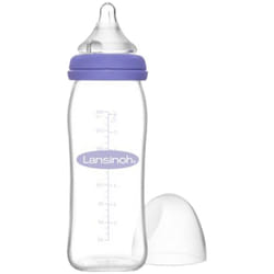 Lansinoh Natural Wave Biberon Verre Débit Moyen 240 ml