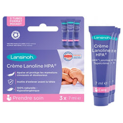 Lansinoh Crème Lanoline HPA Pour Mamelons 3 x 7 ml