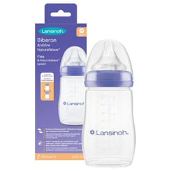 Lansinoh Natural Wave Biberon 3 Mois et + 240 ml