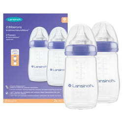 Lansinoh Natural Wave 2 Biberons 3 Mois et + 240 ml