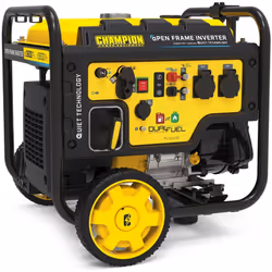 Le générateur de courant bi-combustible Champion Power Equipment, essence ou gaz propane, est alimenté par un moteur OHV 224  ...