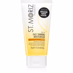Le produit autobronzant pour visage St. Moriz Daily Tanning donne à votre peau un aspect naturellement bronzé parfait.