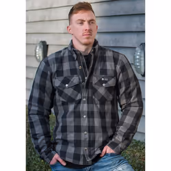 Merlin Axe Chemise de moto, noir-gris, taille S pour Hommes