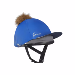 Toque pour casque d'équitation avec pom pom soie LeMieux
