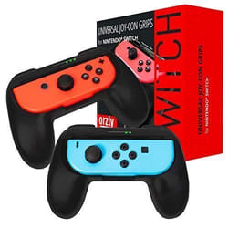 Orzly Grips (Poignées) Compatible avec Nintendo Switch Joy-Cons pour Plus De Confort - Twin Pack (2X Noir) ORZLYTWINJOYCONGRI