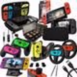 Accessoires Nintendo Switch - Orzly - Pack ULTIMATE - Housse - Protection écran - Volants & Grips Joy-Con