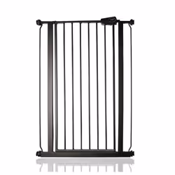 Safetots Enfant et Animal Barrière de Sécurité à Fixation par Pression extra haute Noire Mat 75cm - 83cm