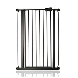 Safetots Enfant et Animal Barrière de Sécurité à Fixation par Pression extra haute Noire Mat 75cm - 83cm