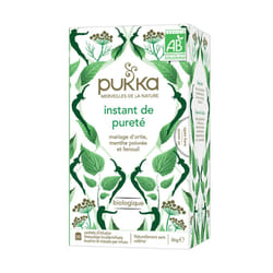 PUKKA Infusion Instant de pureté - Thé et Tisane Bio - Boisson Chaude Instantanée aux Herbes - 20 Sachets