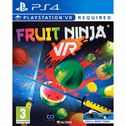 Perp Fruit Ninja VR, PS4, PlayStation 4, Tout le monde, Support physique, Casque de réalité virtuelle (VR) nécessaire