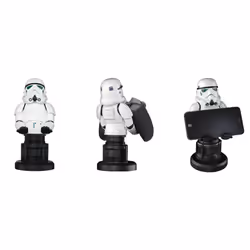 EXG Cable Guys - Star Wars Stormtrooper Support actif Mobile/smartphone, Contrôle distance Noir, Blanc