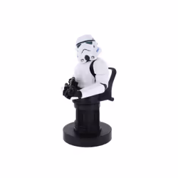 Exquisite Gaming Imperial Stormtrooper Cable Guy Phone and Controller Holder, Figurine à collectionner, Noir, Blanc