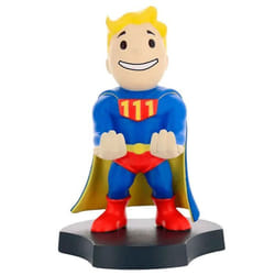 Exquisite Gaming - Fallout - Figurine Holdems Cable Guys Toughness Vault Boy support dappareil et support de téléphone