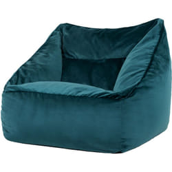 Icon - Pouf Fauteuil en Velours Natalia, xxl, Pouf de Salon Géant, Pouf Poire Adultes, Vert Sarcelle