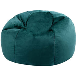 icon Pouf Fauteuil en Velours Aurora, Poufs de Salon pour Adultes - Grand, 85cm x 85cm x 50cm, Vert Sarcelle