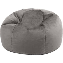 icon Pouf Fauteuil en Velours Aurora, Poufs de Salon pour Adultes - Grand, 85cm x 85cm x 50cm, Gris Anthracite