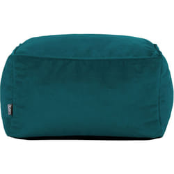 Icon - Pouf Repose-Pieds Carré en Velours Amara, Poufs de Salon, Vert Canard