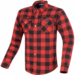 Merlin Madison Chemise de moto dames, noir-rouge, taille XL pour Femmes