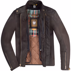Merlin Mia Veste en cuir de moto dames, brun, taille XL pour Femmes