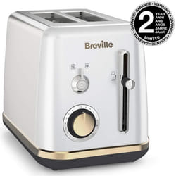Grille-pain - Breville - Mostra - 2 tranches - Argent et doré - Grille à viennoiseries