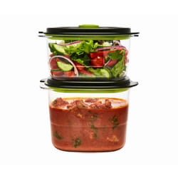 FoodSaver JC025X boîte hermétique alimentaire Rectangulaire Régler Noir, Transparent 2 pièce(s)