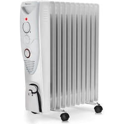 Pro Breeze Radiateur à bain dhuile 2500 W 11 colonnes Minuterie 3 réglages de chaleur Thermostat - Blanc