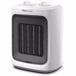 Pro Breeze Mini Radiateur Céramique 2000 W - 3 Niveaux de Puissance - Chauffage dappoint Compact - Blanc