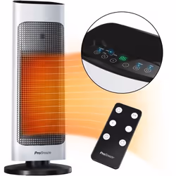 Pro Breeze Radiateur Soufflant Colonne 2000W avec télécommande et écran LED Mode ECO économe en énergie Oscillation Minuterie