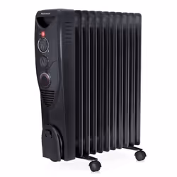 Pro Breeze Radiateur à bain dhuile 2500 W 11 colonnes Minuterie 3 réglages de chaleur Thermostat - Noir