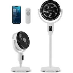 Pro Breeze Ventilateur sur Pied Intelligent 109 cm Ultra-Silencieux 29 dB Écran LEDWi-FiAppli Mobile Télécommande2 Modes de