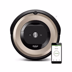 iRobot Roomba e6, Sans sac, Beige, Noir, Rond, Caoutchouc, Brosse à rouleau et brosse latérale, Lithium-Ion (Li-Ion)