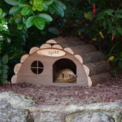 Maison en bois pour hérisson - Abri extérieur - Bois de sapin/pin - 335 x 34 x 19 cm - Toit incurvé