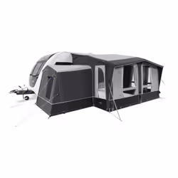 Dometic All-Season AIR Tall Annexe, Gonflable, Arrondi, Auvent latéral, Noir, Blanc, Gris, Monochromatique