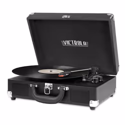 Victrola VSC-550BT, Tourne-disque entraîné par courroie, Noir, 33 1/3,45,78 tr/min, Rotatif, Bras en forme de J, 3 W