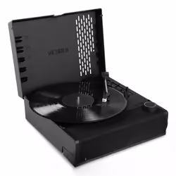 Victrola Revolution GO, Tourne-disque entraîné par courroie, Noir, 33 1/3,45,78 tr/min, Rotatif, Bras en forme de J, Batterie