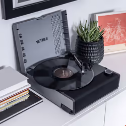 Victrola Revolution GO Tourne-disque entraîné par courroie Noir
