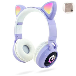 PowerLocus Buddy Casque Enfant Bluetooth Volume limité à 85db Réglable - Violette