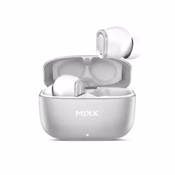 Mixx Audio Mixx Streambuds Custom 1, Sans fil, Appels/Musique/Sport/Au quotidien, Casque, Argent, Blanc